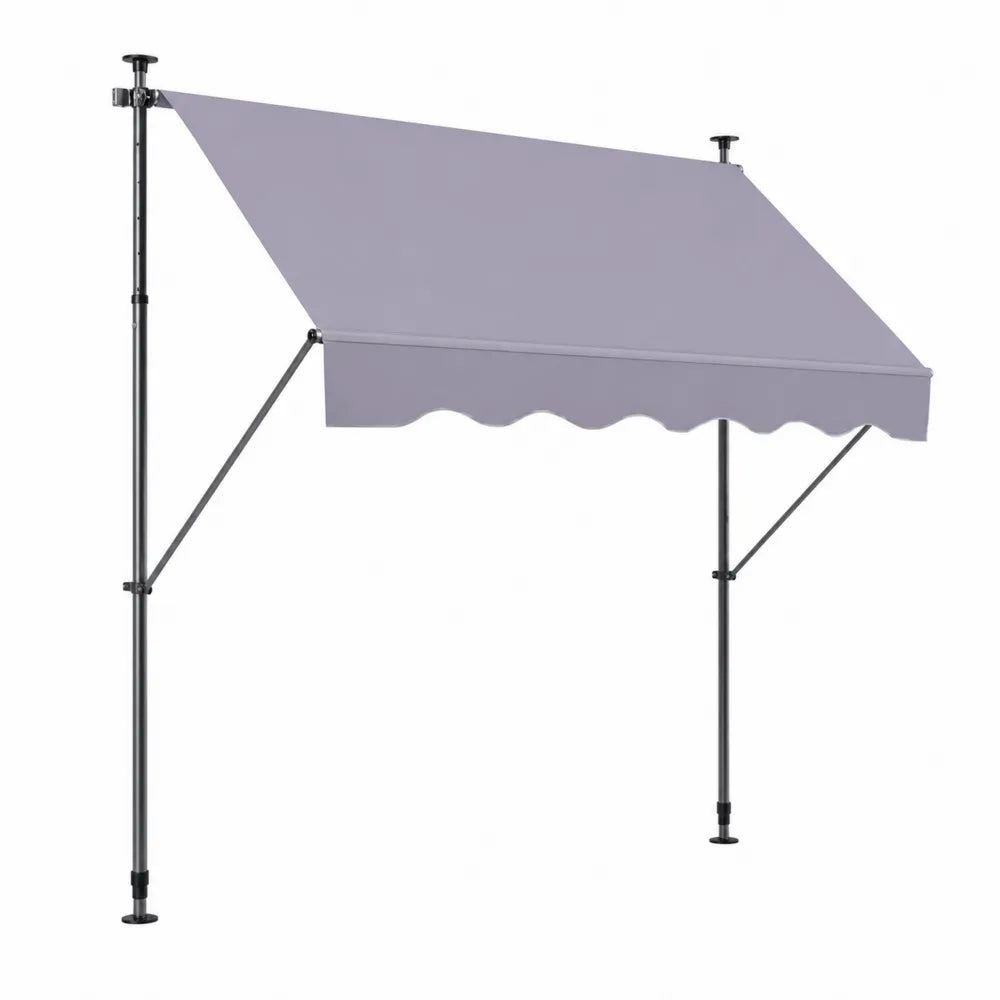 Auvent réglable en polyester et acier gris 2x3m
