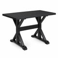 Bureau rectangulaire en bois noir 120x60x75cm