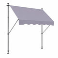 Auvent réglable en polyester et acier gris 2x3m