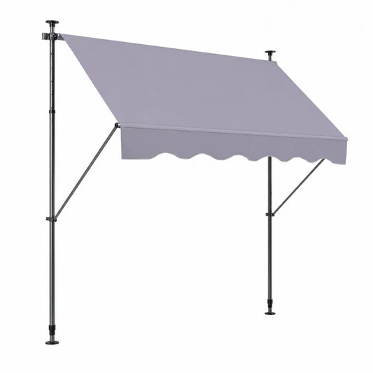 Auvent réglable en polyester et acier gris 2x3m