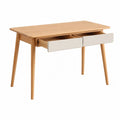 Bureau en bois avec tiroirs en chêne