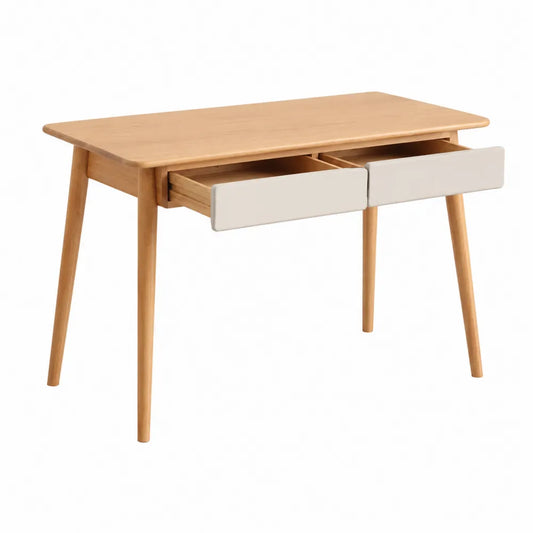 Bureau en bois avec tiroirs en chêne
